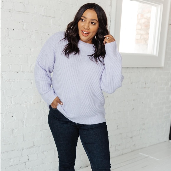 La-La Lux Sweater in Lavender - Picture 1 of 5
